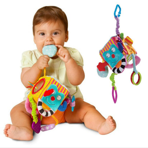Baby Toy Plush Block Clutch Cube Rattles