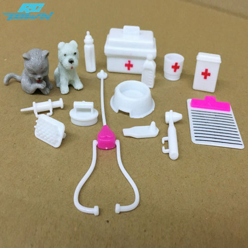 15pcs Mini Medical Equipment Toys Set For Pet Barbie Doll