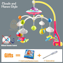 Load image into Gallery viewer, 0-12 Months Crib Mobile Musical Bed Bell With Animal Rattles Projection